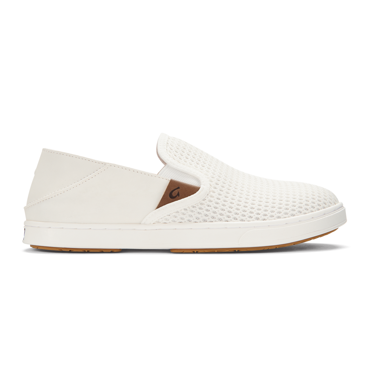 OluKai Smart Buy | Pehuea Women's Breathable Slip-On Sneakers - Bright White
