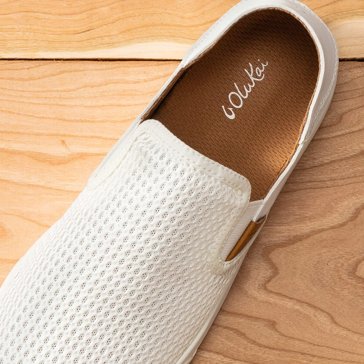 OluKai Smart Buy | Pehuea Women's Breathable Slip-On Sneakers - Bright White