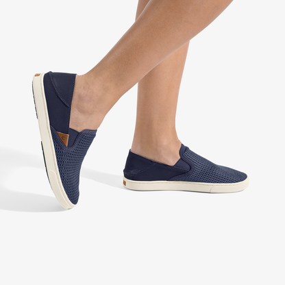 OluKai Featured | Pehuea Women's Breathable Slip-On Sneakers - Trench Blue
