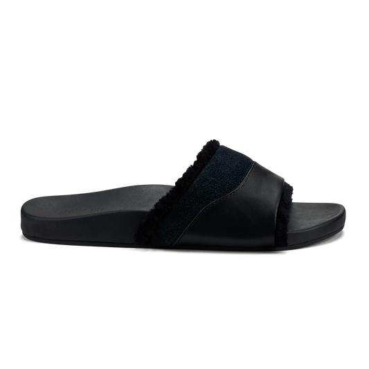 OluKai Great Value | Hō‘ala Slide Women’s Slide Slipper Sandals - Black