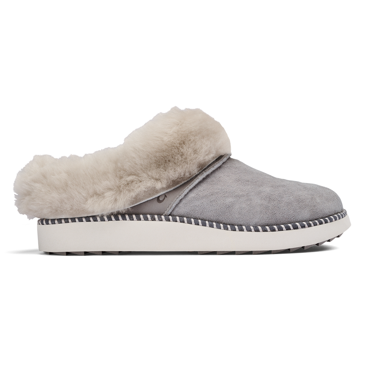 OluKai Classic | Ku‘i Women’s Fuzzy Slip-On Slippers - Fog