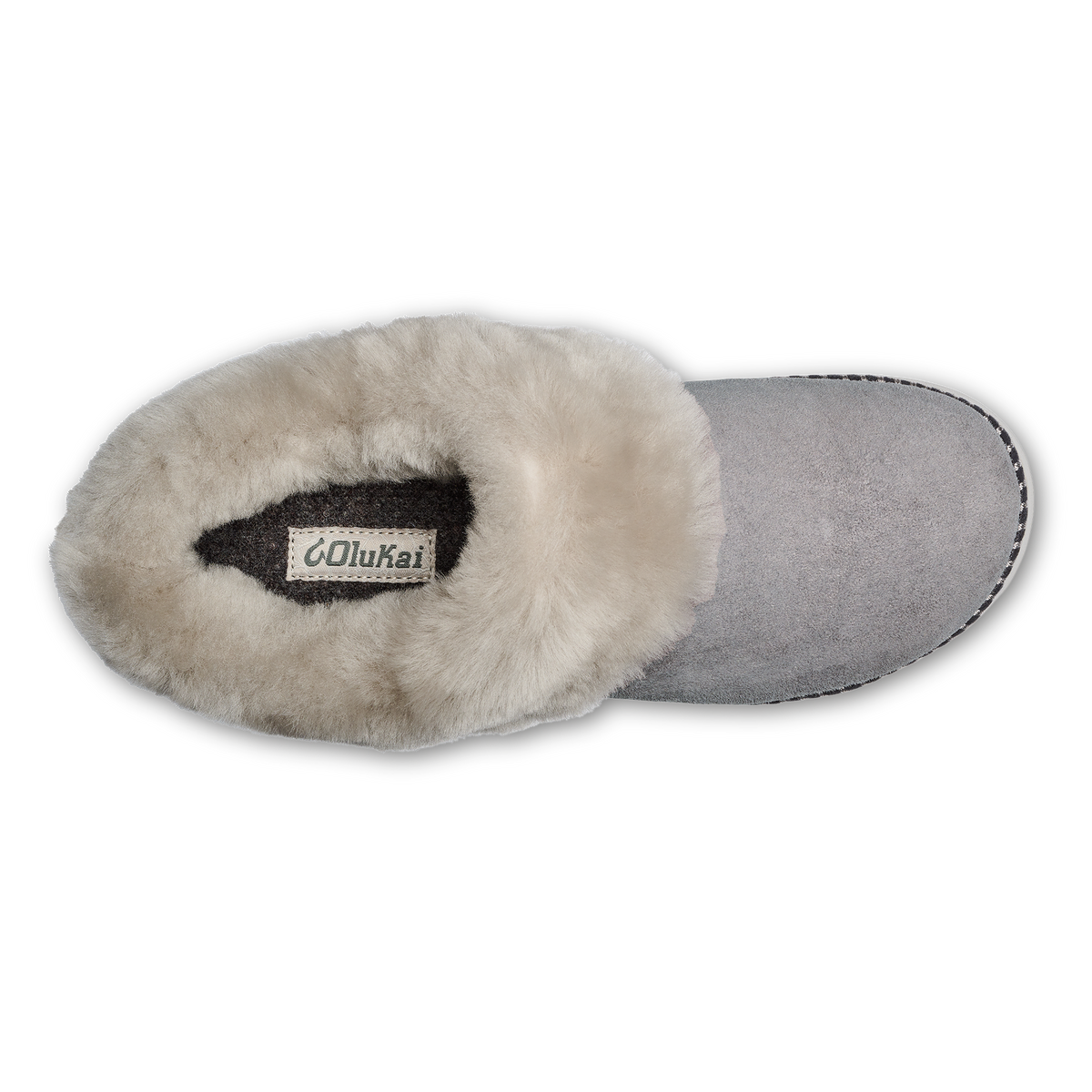 OluKai Classic | Ku‘i Women’s Fuzzy Slip-On Slippers - Fog