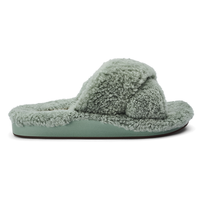 OluKai Hot Sale | Hila Heu Women’s Slide Slipper Sandals - Muted Green