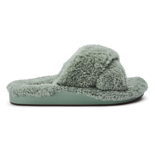 OluKai Hot Sale | Hila Heu Women’s Slide Slipper Sandals - Muted Green
