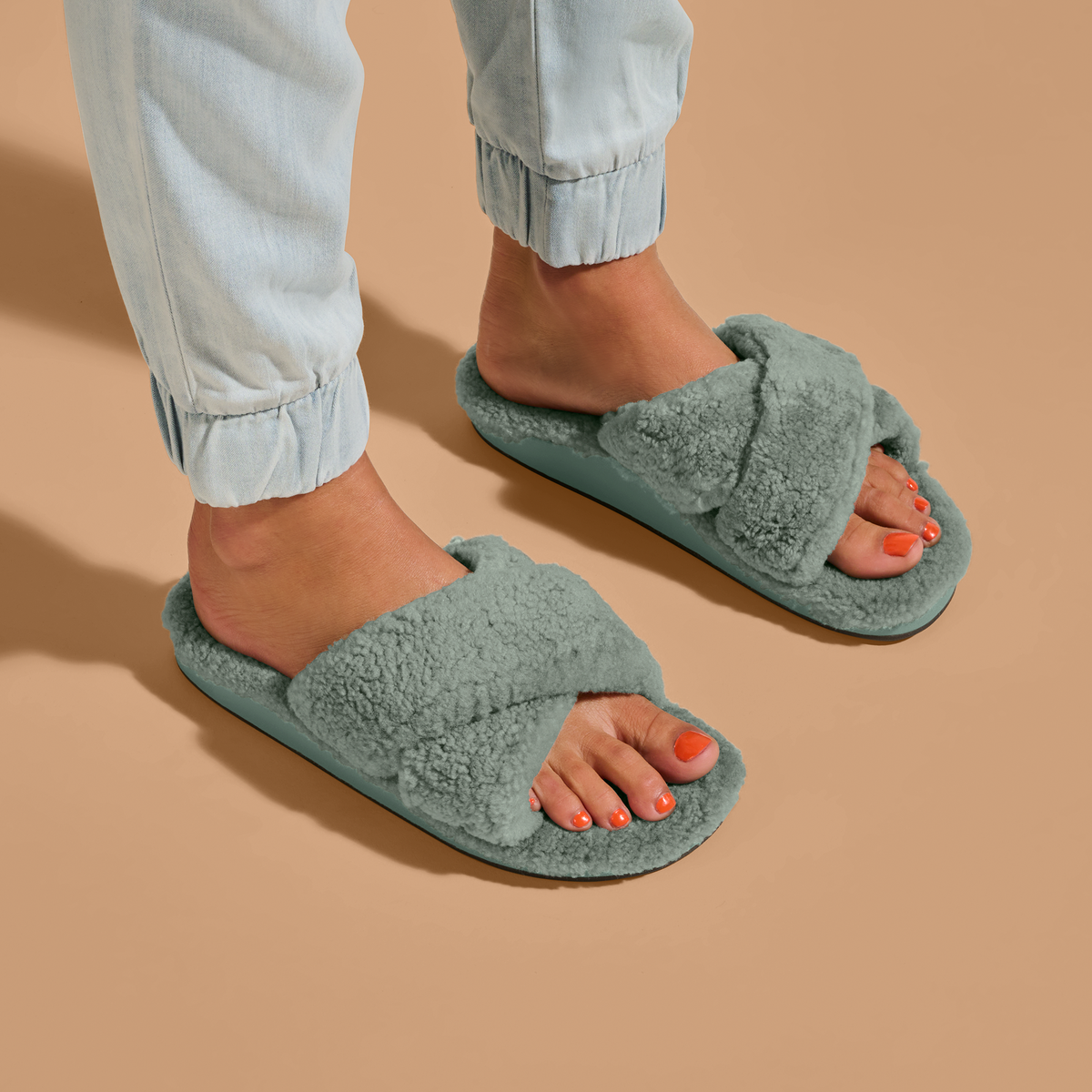 OluKai Hot Sale | Hila Heu Women’s Slide Slipper Sandals - Muted Green