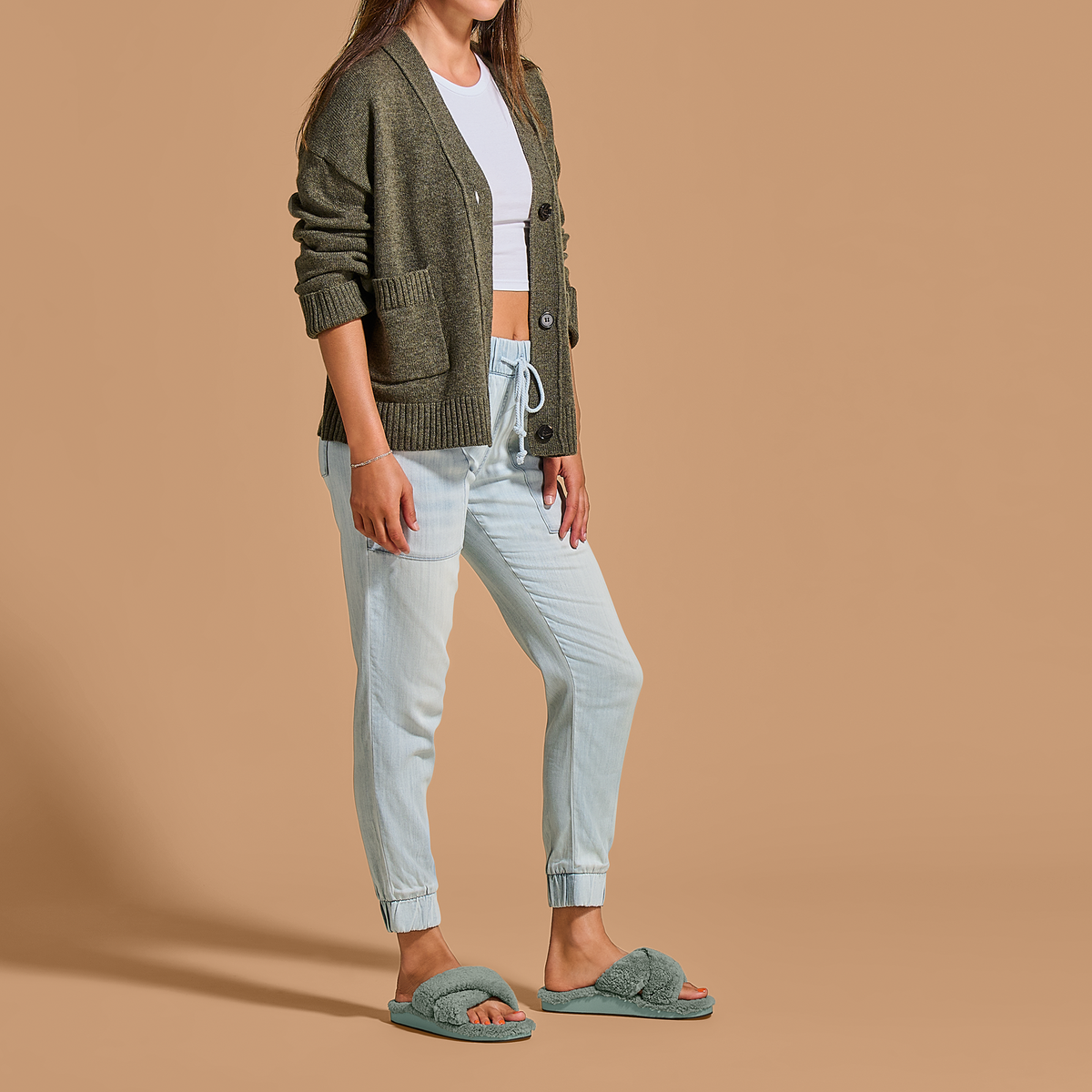 OluKai Hot Sale | Hila Heu Women’s Slide Slipper Sandals - Muted Green
