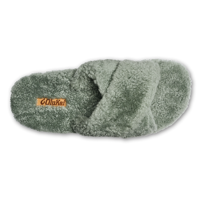 OluKai Hot Sale | Hila Heu Women’s Slide Slipper Sandals - Muted Green
