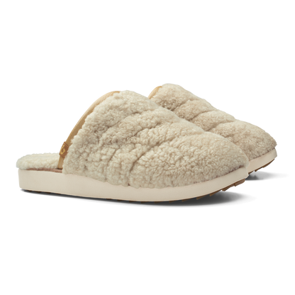 OluKai Popular | Pūpū Mua Women’s Shearling Mule Slipper - Tapa