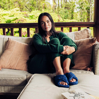 OluKai Best Price | Hila Heu Women’s Slide Slipper Sandals - Moonlit Ocean