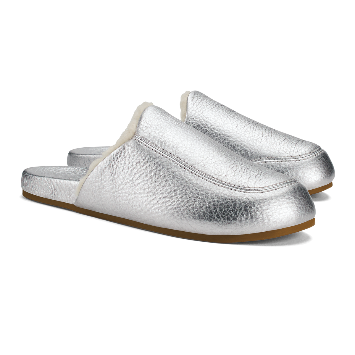 OluKai Value | Kōnea Women’s Leather Slipper Mules - Silver