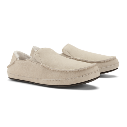 OluKai Value | Nohea Women's Leather Slippers - Bone