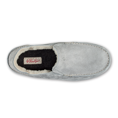 OluKai Trusted | Nohea Women's Leather Slippers - Pale Grey