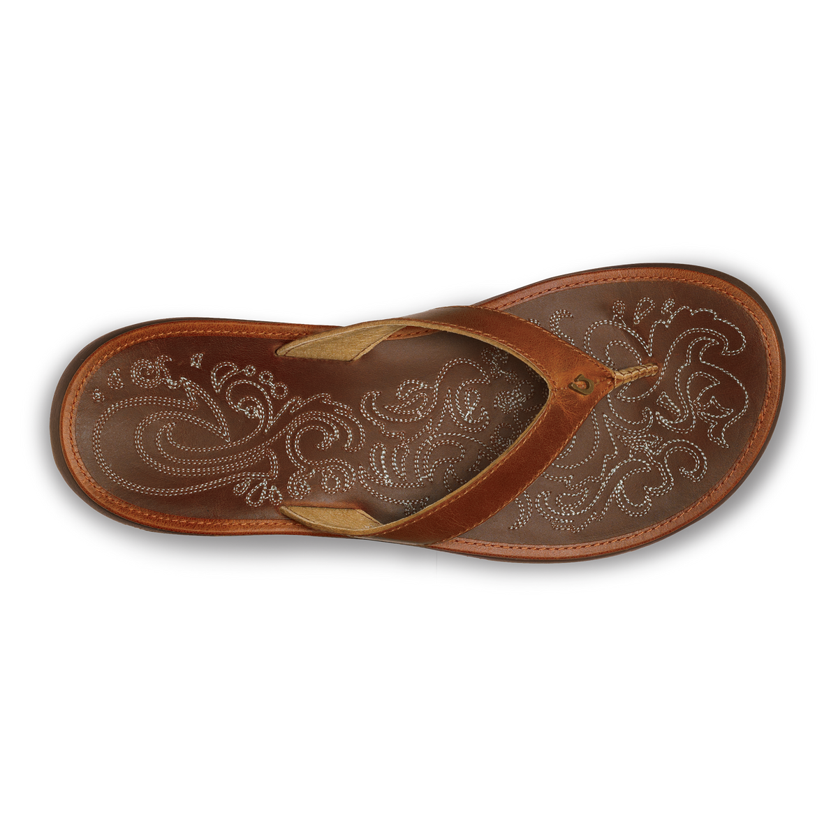 OluKai Great Value | Paniolo Women’s Leather Beach Flip Flops - Natural