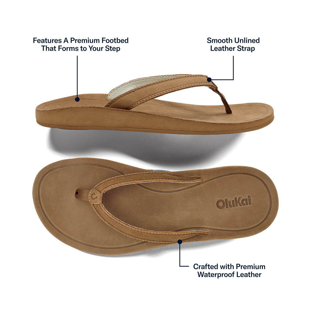 OluKai Value | Southshore Women’s Waterproof Leather Sandals - Toffee