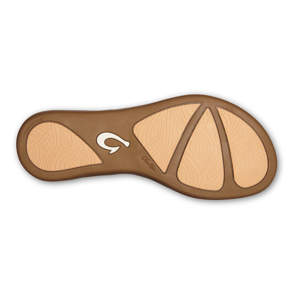 OluKai Smart Buy | Honu Women’s Leather Sandals - Bright White / Golden Sand