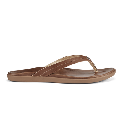 OluKai Best Seller | Honu Women’s Leather Beach Sandals - Tan