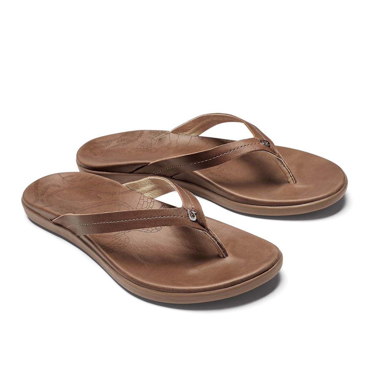 OluKai Best Seller | Honu Women’s Leather Beach Sandals - Tan