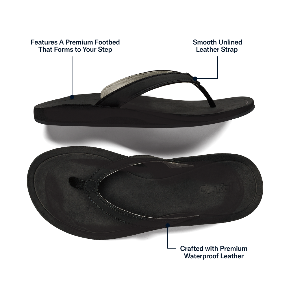 OluKai Featured | Southshore Women’s Waterproof Leather Sandals - Lava Rock
