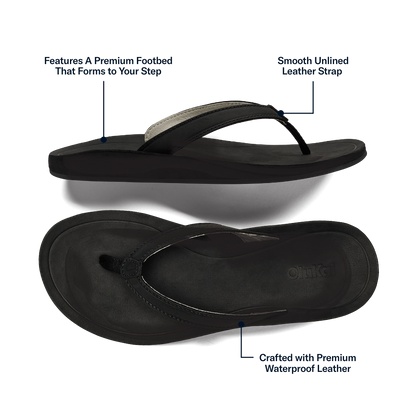 OluKai Featured | Southshore Women’s Waterproof Leather Sandals - Lava Rock