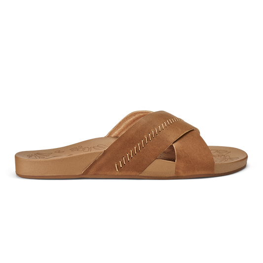 OluKai Essential | Kipe‘a ‘Olu Women‘s Slide Sandals - Sahara