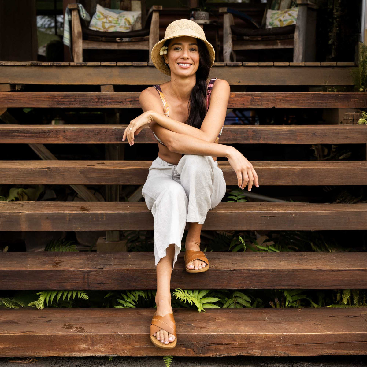 OluKai Essential | Kipe‘a ‘Olu Women‘s Slide Sandals - Sahara