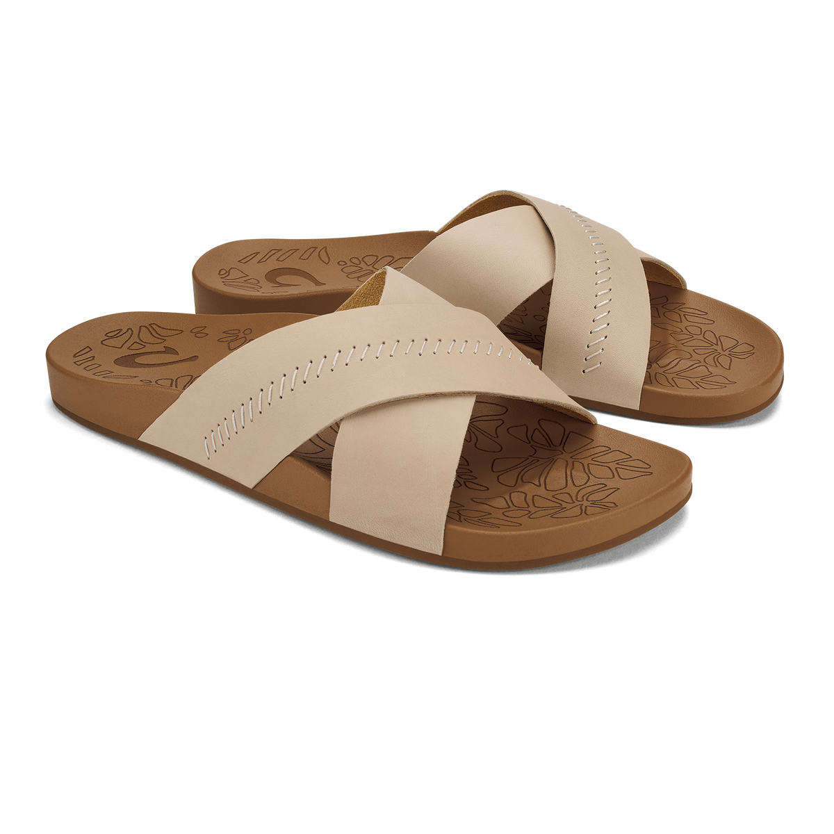 OluKai Deals | Kipe‘a ‘Olu Women‘s Slide Sandals - Puka / Tan