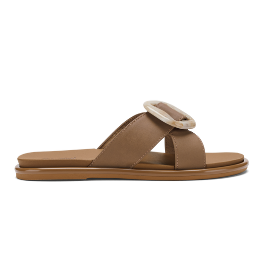 OluKai Top Pick | La‘i Slide Women’s Slide Beach Sandals - Tan
