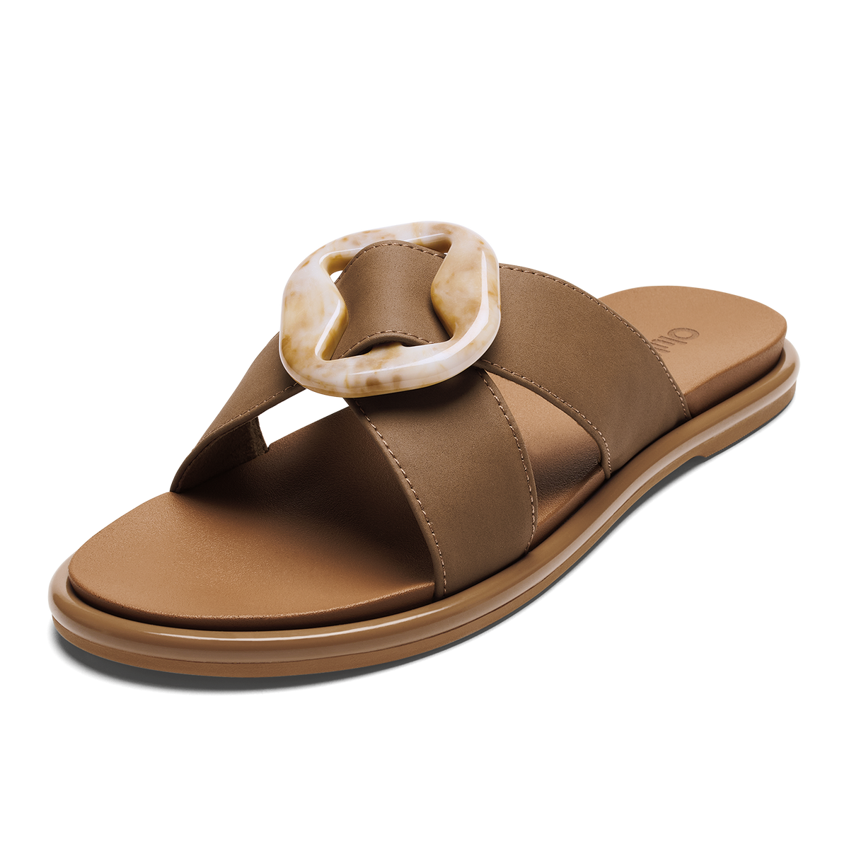 OluKai Top Pick | La‘i Slide Women’s Slide Beach Sandals - Tan