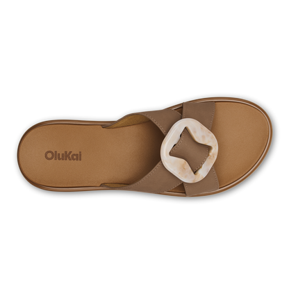 OluKai Top Pick | La‘i Slide Women’s Slide Beach Sandals - Tan