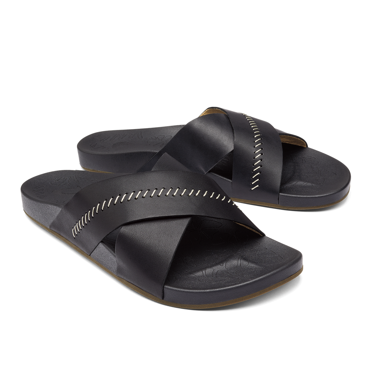 OluKai Customer Favorite | Kipe‘a ‘Olu Women‘s Slide Sandals - Black