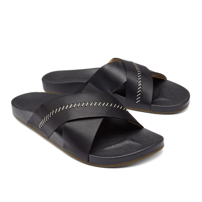 OluKai Customer Favorite | Kipe‘a ‘Olu Women‘s Slide Sandals - Black