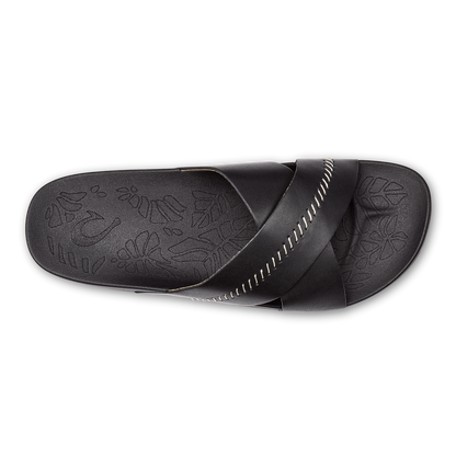 OluKai Customer Favorite | Kipe‘a ‘Olu Women‘s Slide Sandals - Black