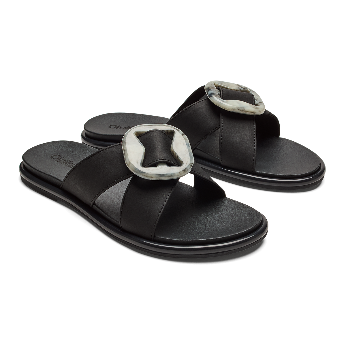 OluKai Trusted | La‘i Slide Women’s Slide Beach Sandals - Lava Rock