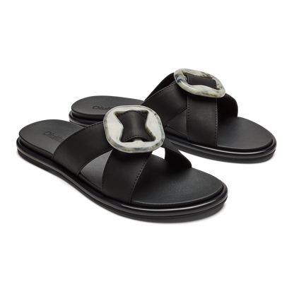 OluKai Trusted | La‘i Slide Women’s Slide Beach Sandals - Lava Rock