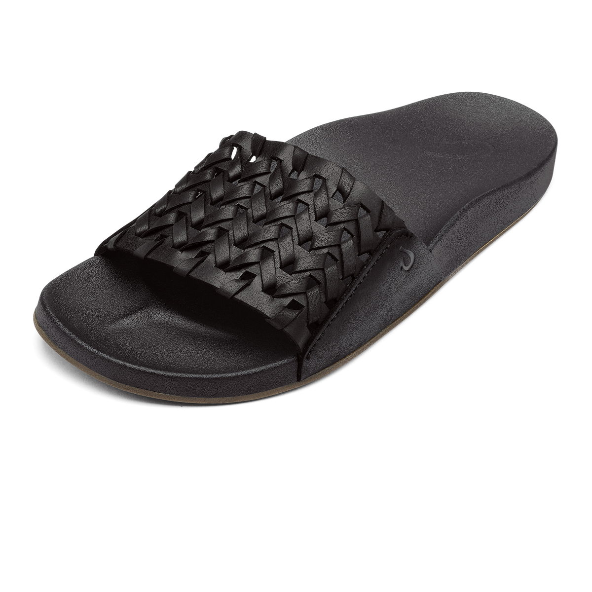 OluKai Best Price | Kāmola Women’s Leather Slide Sandals - Black