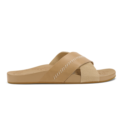 OluKai Sale | Kipe‘a ‘Olu Women‘s Slide Sandals - Warm Sand