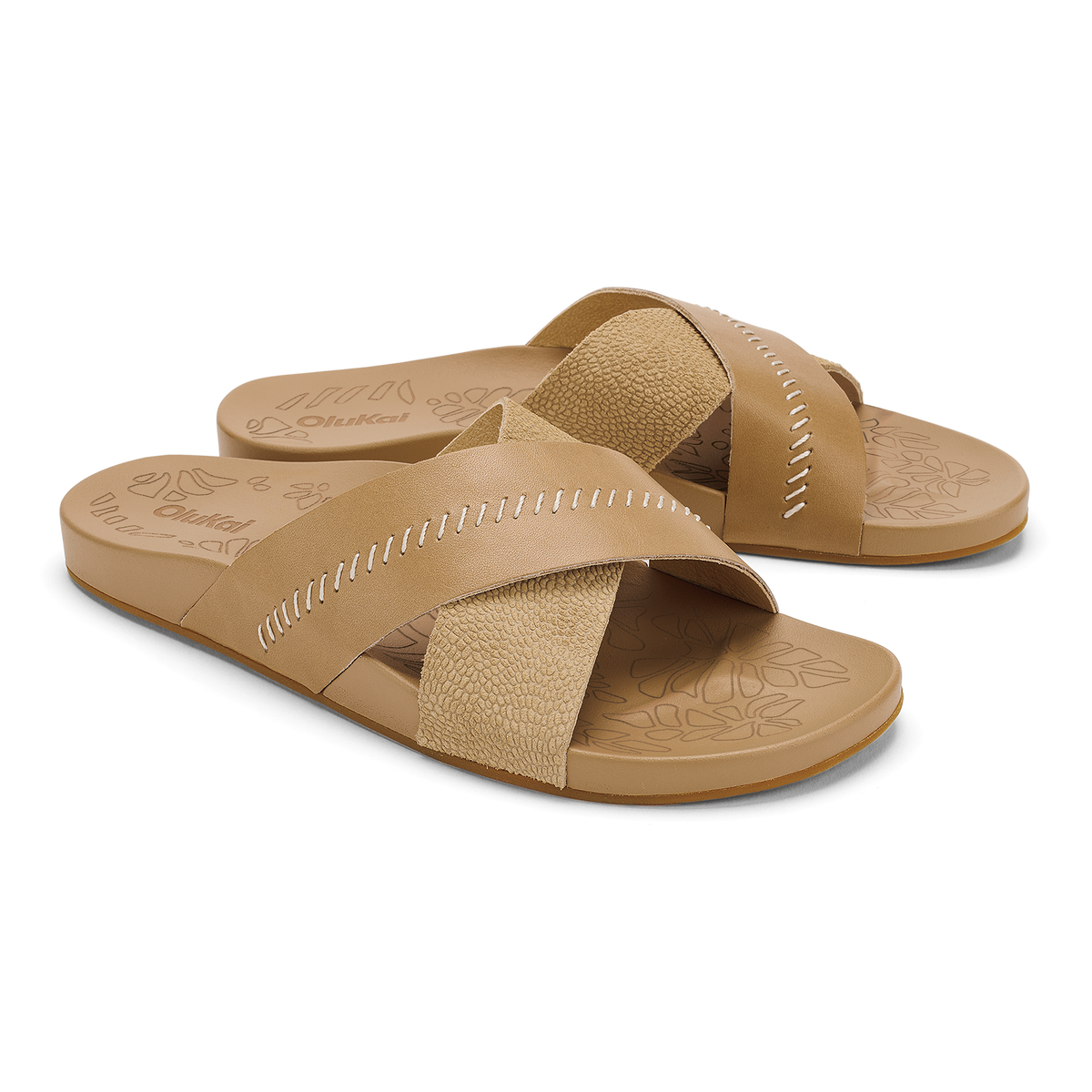 OluKai Sale | Kipe‘a ‘Olu Women‘s Slide Sandals - Warm Sand
