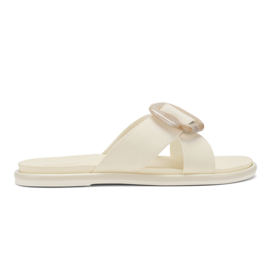 OluKai Special Offer | La‘i Slide Women’s Slide Beach Sandals - White Sand