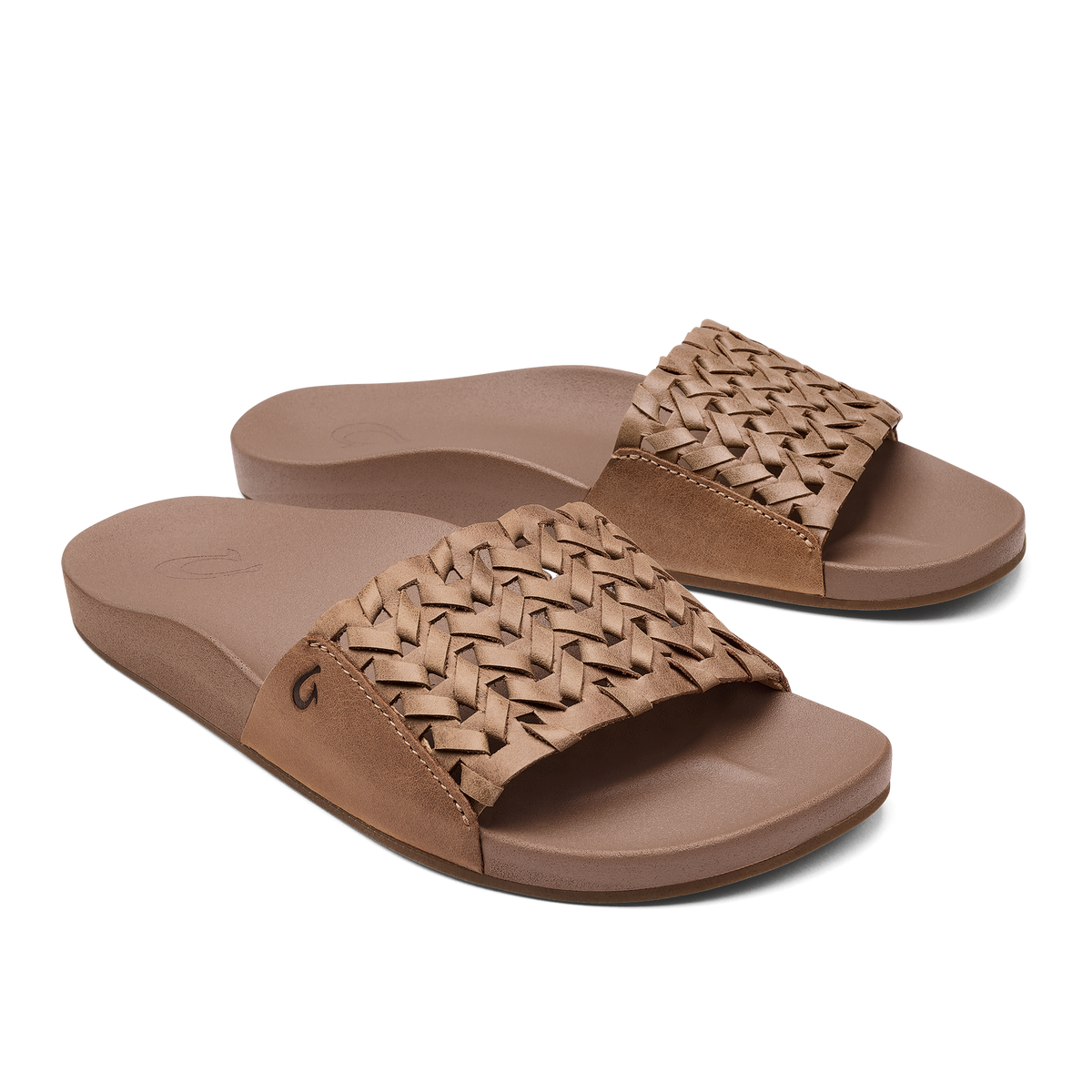 OluKai Smart Buy | Kāmola Women’s Leather Slide Sandals - Tan
