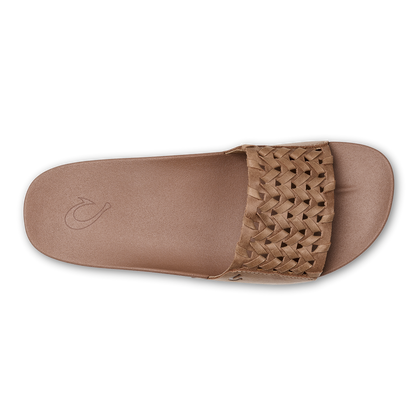 OluKai Smart Buy | Kāmola Women’s Leather Slide Sandals - Tan