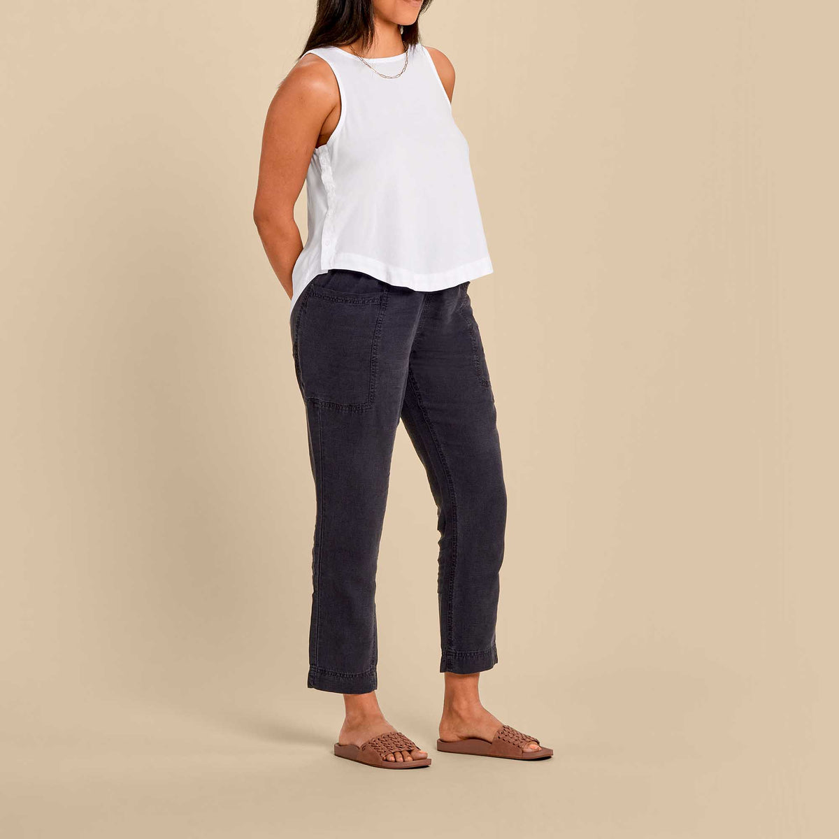 OluKai Smart Buy | Kāmola Women’s Leather Slide Sandals - Tan