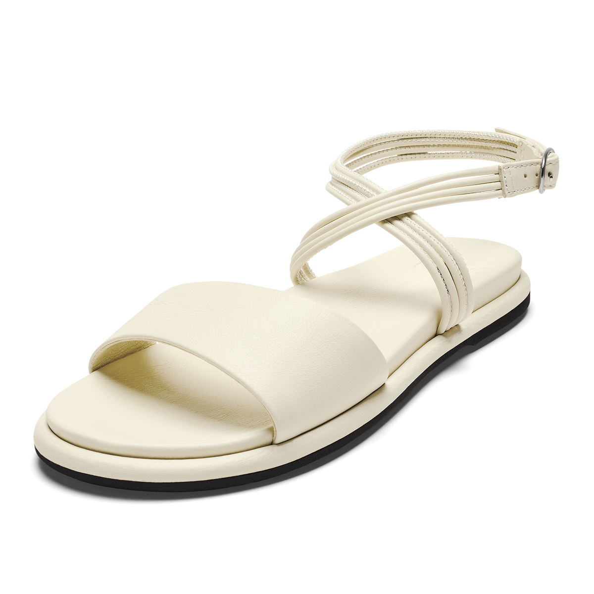 OluKai Premium | Tiare Wrap Women’s Leather Sandals - White Sand