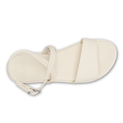 OluKai Premium | Tiare Wrap Women’s Leather Sandals - White Sand