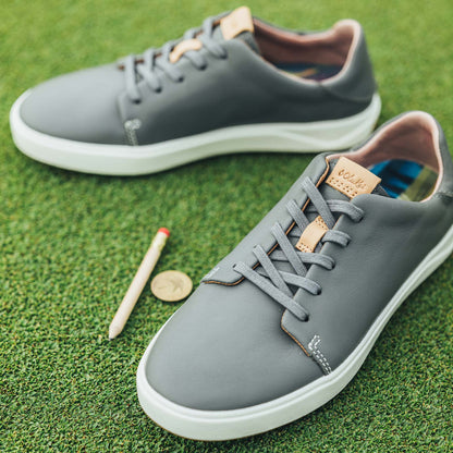 OluKai Quality | Wailea Women’s Waterproof Leather Golf Shoes - Stone