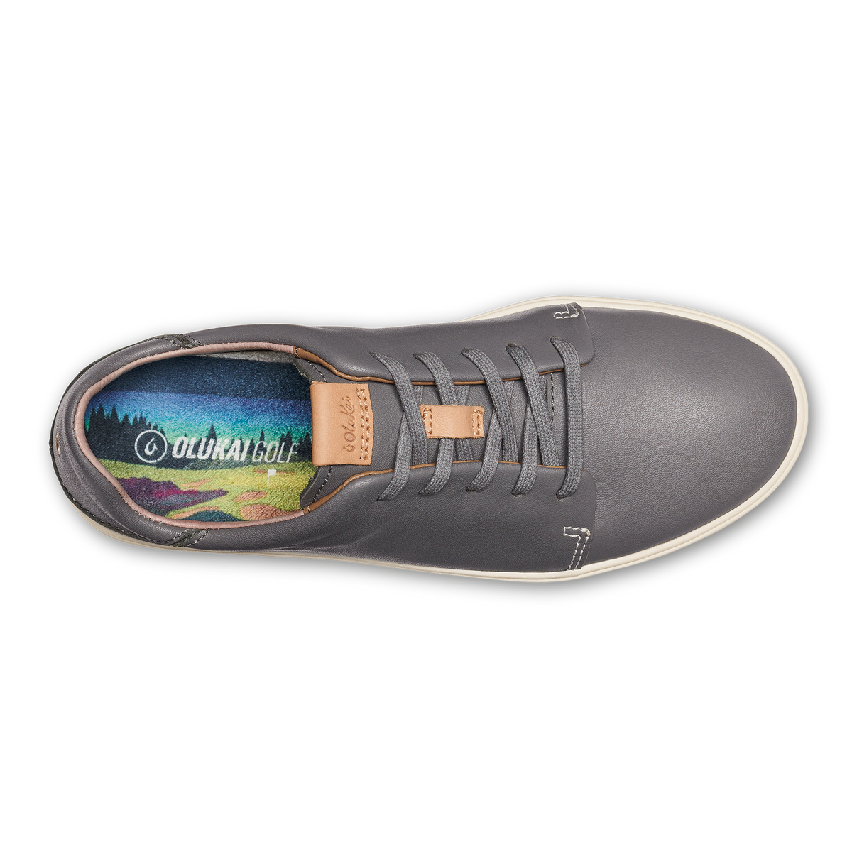 OluKai Quality | Wailea Women’s Waterproof Leather Golf Shoes - Stone